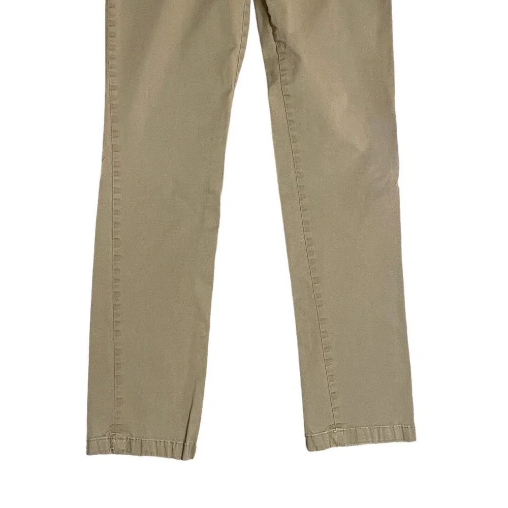 Banana Republic Fulton Skinny Chino Pants Mens Size 33x31.5 Khaki Flat Front